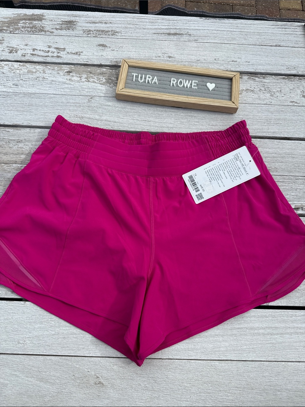 Lululemon Hotty Hot High-Rise Lined Short 4" Pink Flare Size 14 NWT - Picture 3 of 6